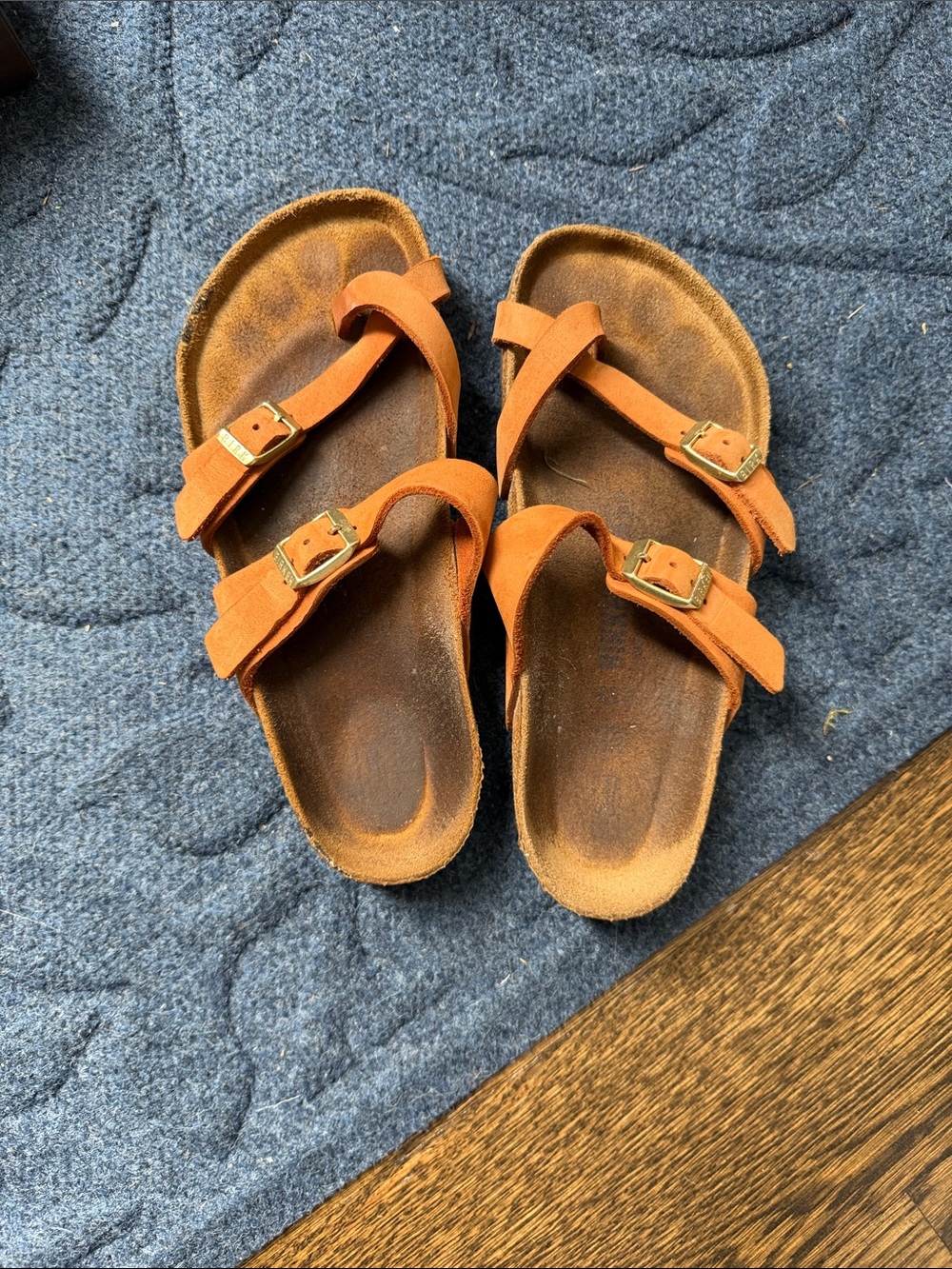 Birkenstock Double-Strap Sandals in Burnt Orange